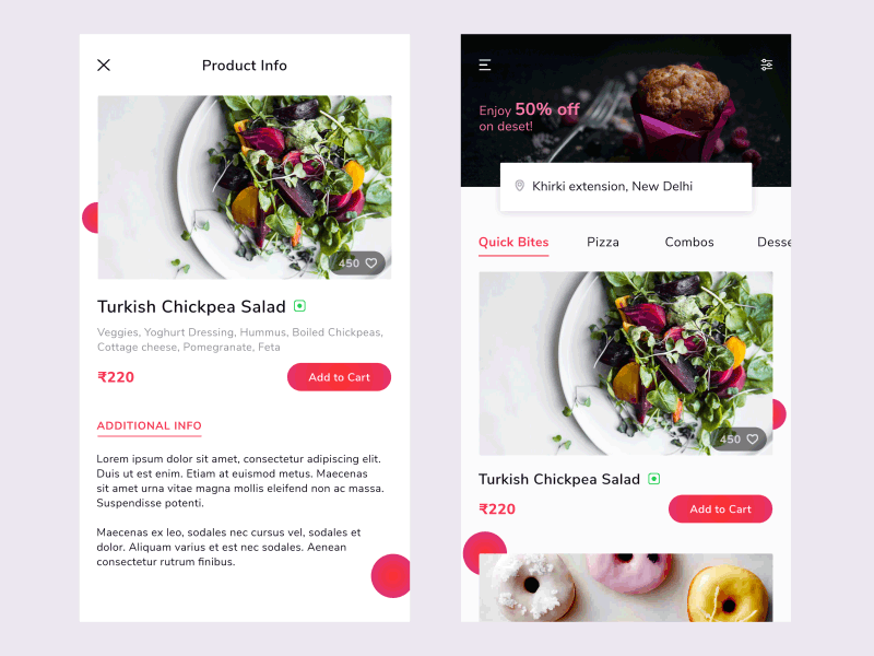Food Ordering design food food ordering ordering prodct info product ui