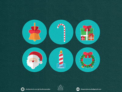 Christmas is NEAR! Christmas Icons Set Preview - Part 5 banner cad character cild colorful cute design gift graphicdesign green happy holiday icon icons marrychristmas santa set snowflake vector