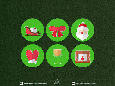 Christmas is NEAR! Christmas Icons Set Preview - Part 6 banner cad character cild colorful cute design gift graphicdesign green happy holiday icon icons marrychristmas santa set snowflake vector