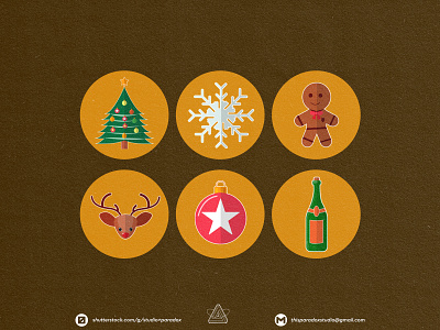 Christmas is NEAR! Christmas Icons Set Preview - Part 7 banner cad character cild colorful cute design gift graphicdesign green happy holiday icon icons marrychristmas santa set snowflake vector
