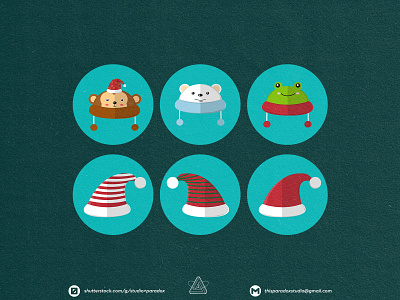 Christmas is NEAR! Christmas Icons Set Preview - Part 20 art banner card cartoon characters chrismast cold colorful cute gift green happy holiday icon icons illustration marrychristmas red santa snowflake