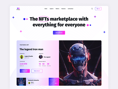 NFT Marketplace landing page