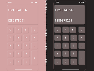 Daily UI - Calculator aesthetic branding calculator daily ui dailyuichallenge design illustration minimalism minimalistic neumorphic design pink typography