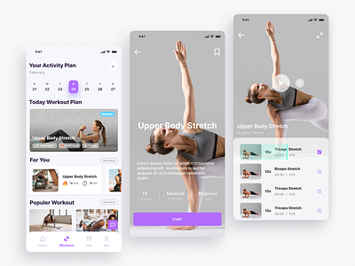 Healthy Lifestyle in Home app design design figma ui ux