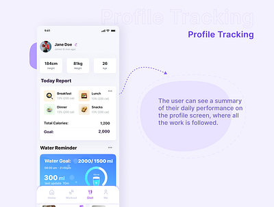 Profile Tracking adobe illustrator app design design figma ui ux