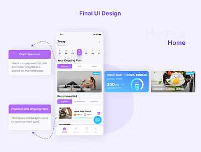 Fitness App app design design figma ui ux