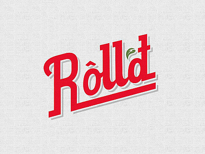 Rolld design drop shadow food graphics identity lettering logo qsr typography vietnamese