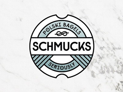 Schmucks Bagels badge bagels brandmark design graphics identity logo round