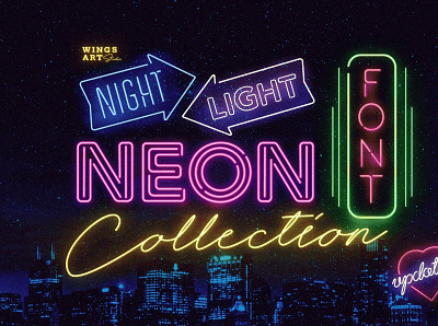 Retro Neon Font Collection design font online designer fonts display font display fonts free font design fonts bundle fonts collection fonts use for commercial use free display fonts