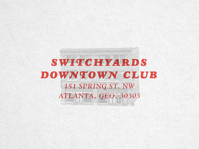 Switchyards Downtown Club stationery atlanta stationery switchyards