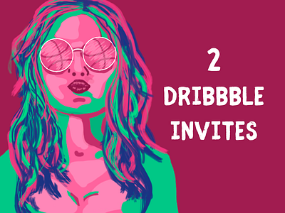 2x Dribbble Invite dribbble game giveaway invitation invite invites sunglasses