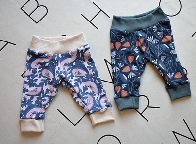 Baby joggers by Little Clara Co design floral design print print pattern repeat pattern surface design surface pattern