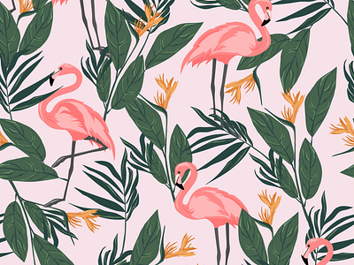 The Jungle of Utopia birds print design print pattern repeat pattern surface pattern vector pattern wallpaper