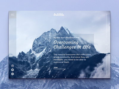 Overcoming Challenges in Life design dribbbleweeklywarmup kowalenkopro ui ux web web design webdesign website website design