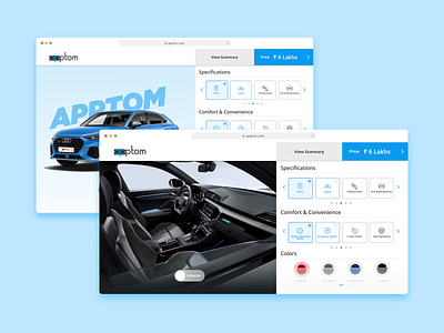 Build Your Own Car 🚗| Apptom Web UI design layout product startup ui ux web