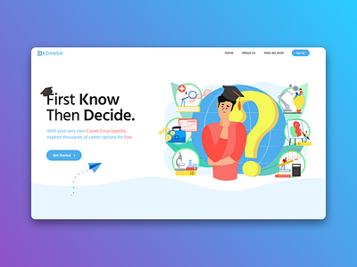 Hero Page | Career Encyclopedia career dribbble edtech figma heropage layout startup ui uidesign uiux web web design