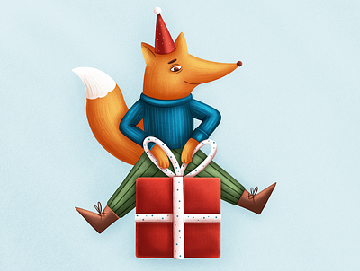 Festive fox artwork book illustration character character design character development children book illustration children illustration digital illustration illustration kids illustration