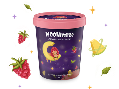 MOONiverse. Ice cream packaging