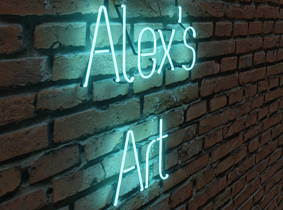 Neon Sign. blender digital art neon sign