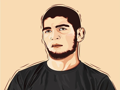 Khabib design vector