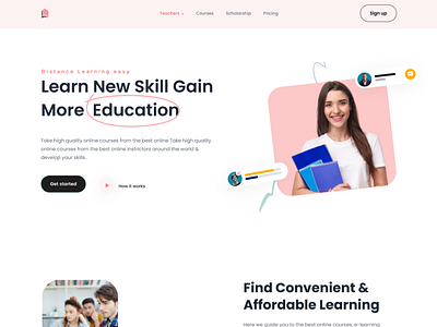 E-Learning - Landing Page Design