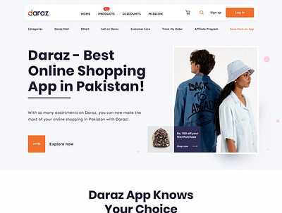 Daraz - Landing Page daraz figma website design graphic design landing page landing page design ui website design website landing page