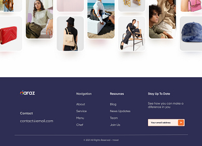 Daraz - Landing Page(Footer Display) design landing page ecommerce design figma design figma website graphic design landing page landing page design ui website website design