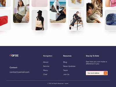 Daraz - Landing Page(Footer Display)