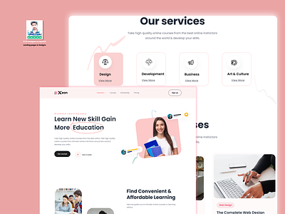 Education Website education ui educational uiux elearning elearning website landing page landing page design landing page mockup mockup shots mockups mockups 2021 ui design ui ux ui ux 2021 ux research web design website design website design 2021 website landing page website mockup website mockup design