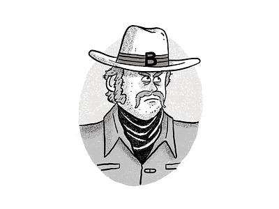 True Grit (2/3) - Texas Ranger LeBoeuf character illustration true grit western western australia