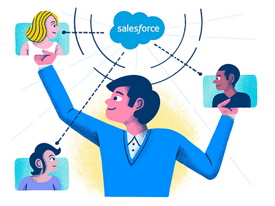 Saleswhale V2 - Features - Reach out to leads ai brand illustration character illustration drawing illustration