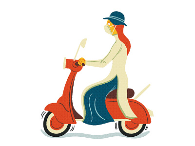 Saigon Scooter 2/7 drawing illustration vector vector illustration