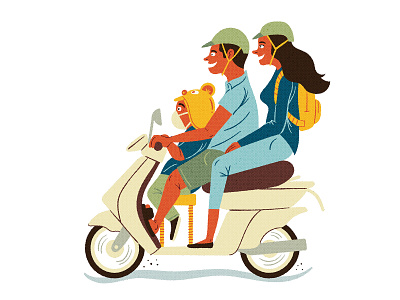 Saigon Scooter 4/7 drawing illustration vector vector illustration