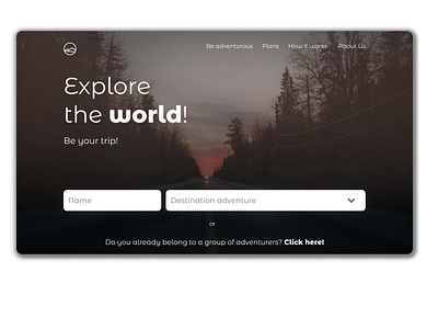 Explore the world! design ui