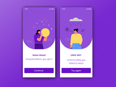 success and failure design ui