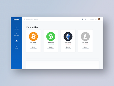 Coinbase Dashboard app coinbase crypto currency dashboard money ui ux web