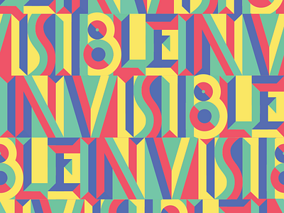 Invisible 2 color design graphic design invisible lettering typography