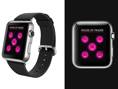 House of Fraser Apple watch home screen concept