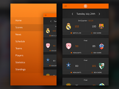 Euroleague App Redesign 2