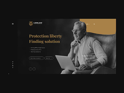 Lionlaw - law company - main screen business figma finance freelance law modern ui ui design ux ux design web design