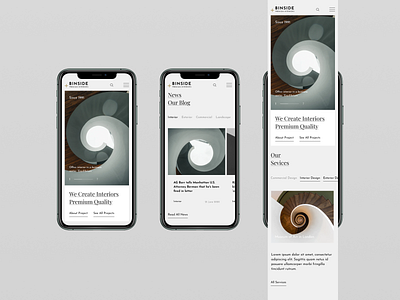 Binside interiors architect business cinema 4d design figma ui ui design ux ux design web design