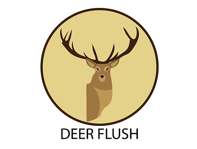 deer flush branding design illustration logo minimal