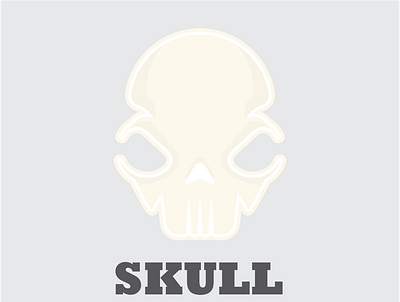 skull design illustration logo minimal