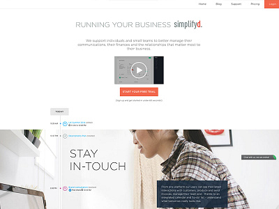 Simplifyd Homepage home page ui web web site