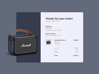 Daily UI #17: Email Receipt app art dailyui email email receipt flat illustration illustrator minimal ui ux web