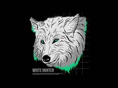 White Hunter 2d animal design digital drawing drawing illustration procreate wild wolf