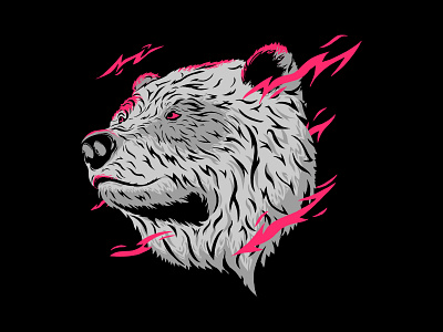 Wild Bear 2d animal bear design digital drawing drawing grizzly illustration procreate