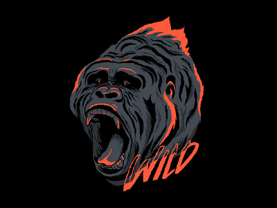 Gorilla 2d animal design digital drawing drawing gorilla illustration primate procreate