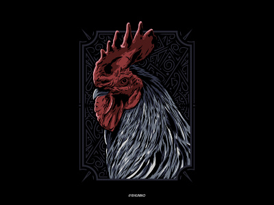 Alpha Rooster animal design digital drawing drawing illustration procreate rooster tshirt