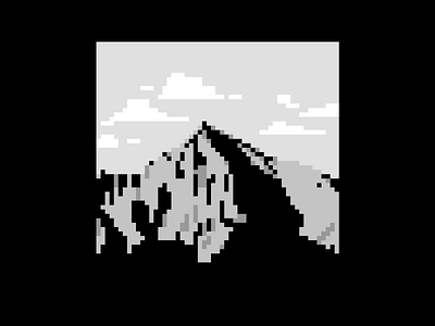 Krivan, High Tatras, Slovakia. pixelart blackandwhite krivan mountain pixel pixelart slovakia symbol